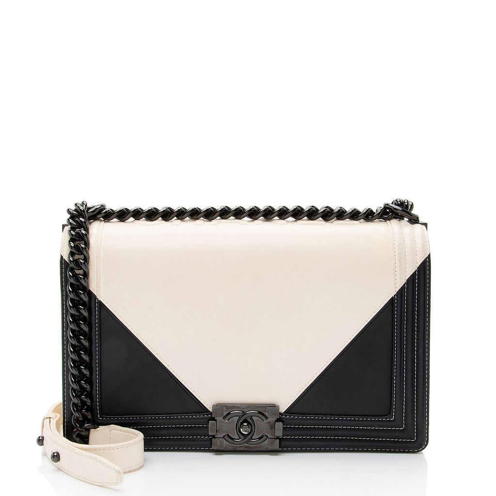 Chanel Leather Geometric Medium Boy Bag