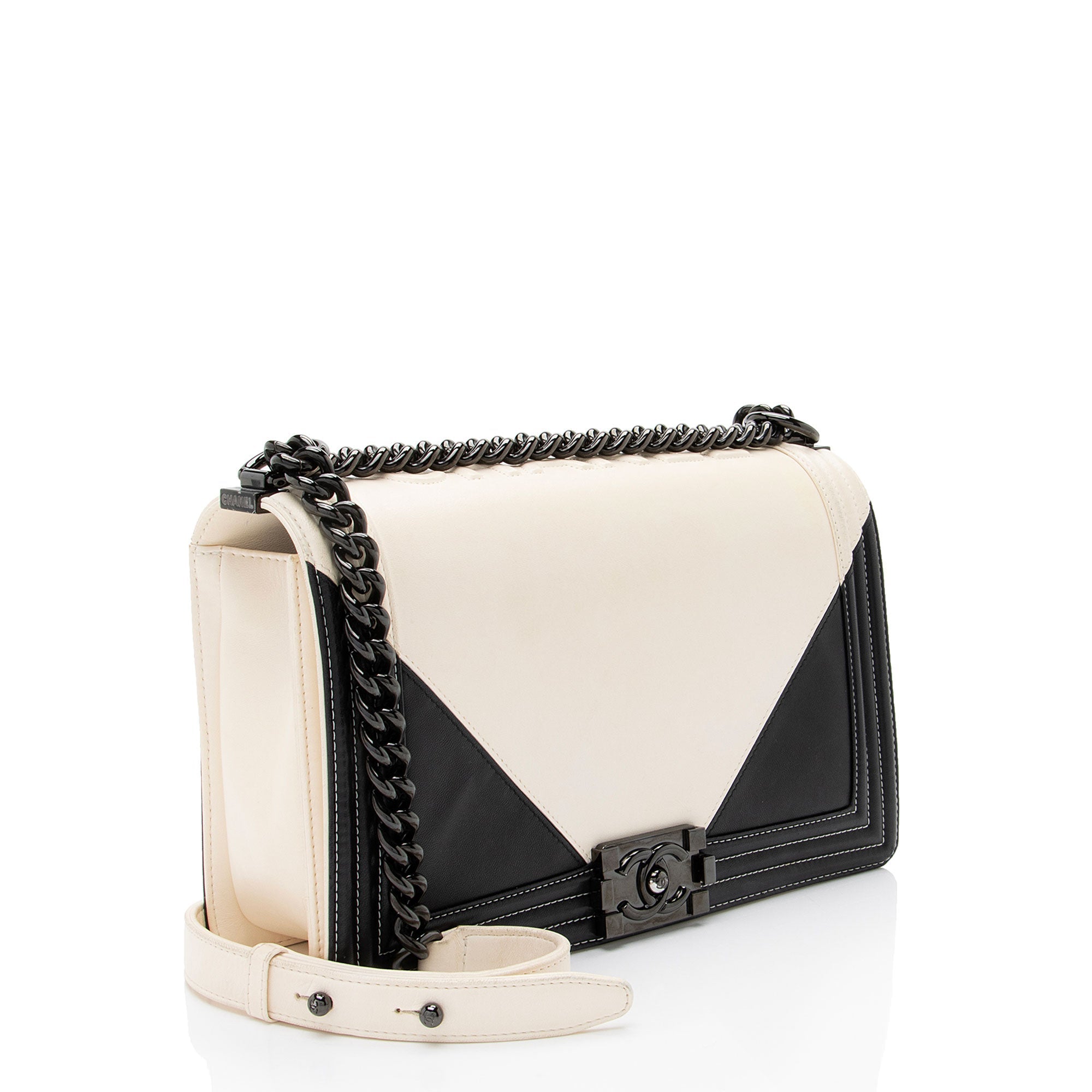 Chanel Leather Geometric Medium Boy Bag