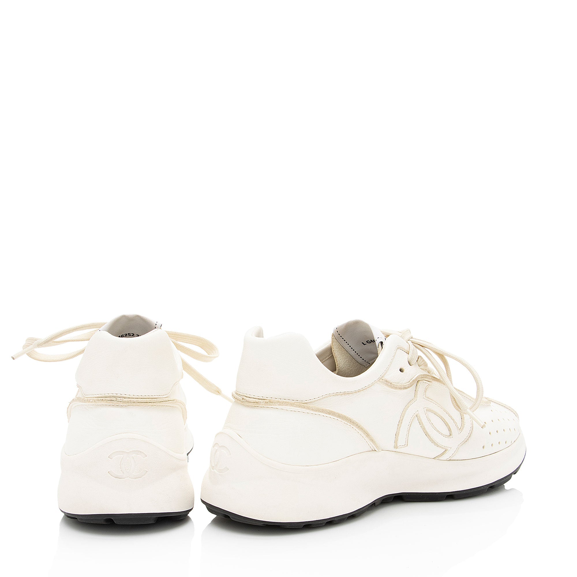 Chanel Perforated Leather CC Sneakers - Size 8.5 / 38.5