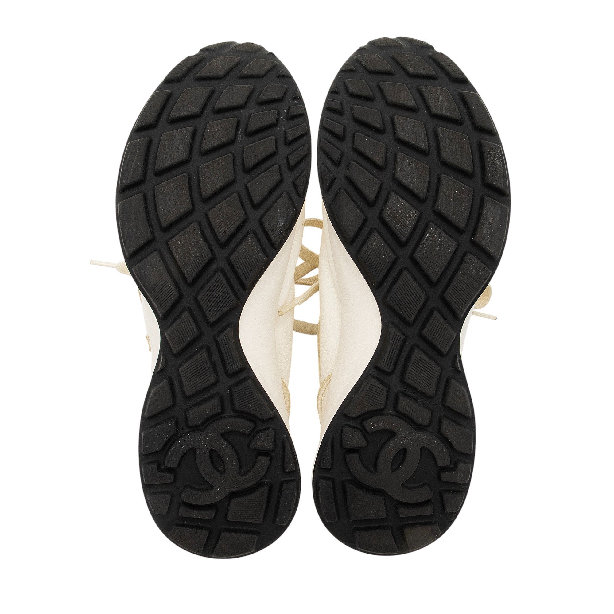 Chanel Perforated Leather CC Sneakers - Size 8.5 / 38.5