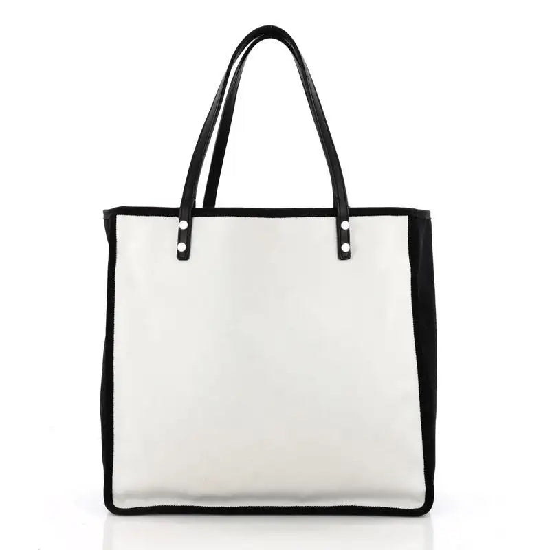 CHANEL LET'S DEMONSTRATE CANVAS TOTE BAG