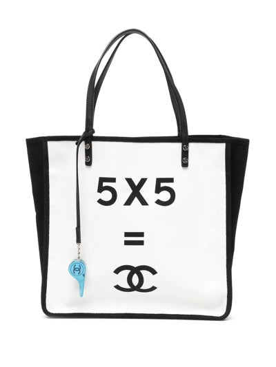 CHANEL LET'S DEMONSTRATE CANVAS TOTE BAG