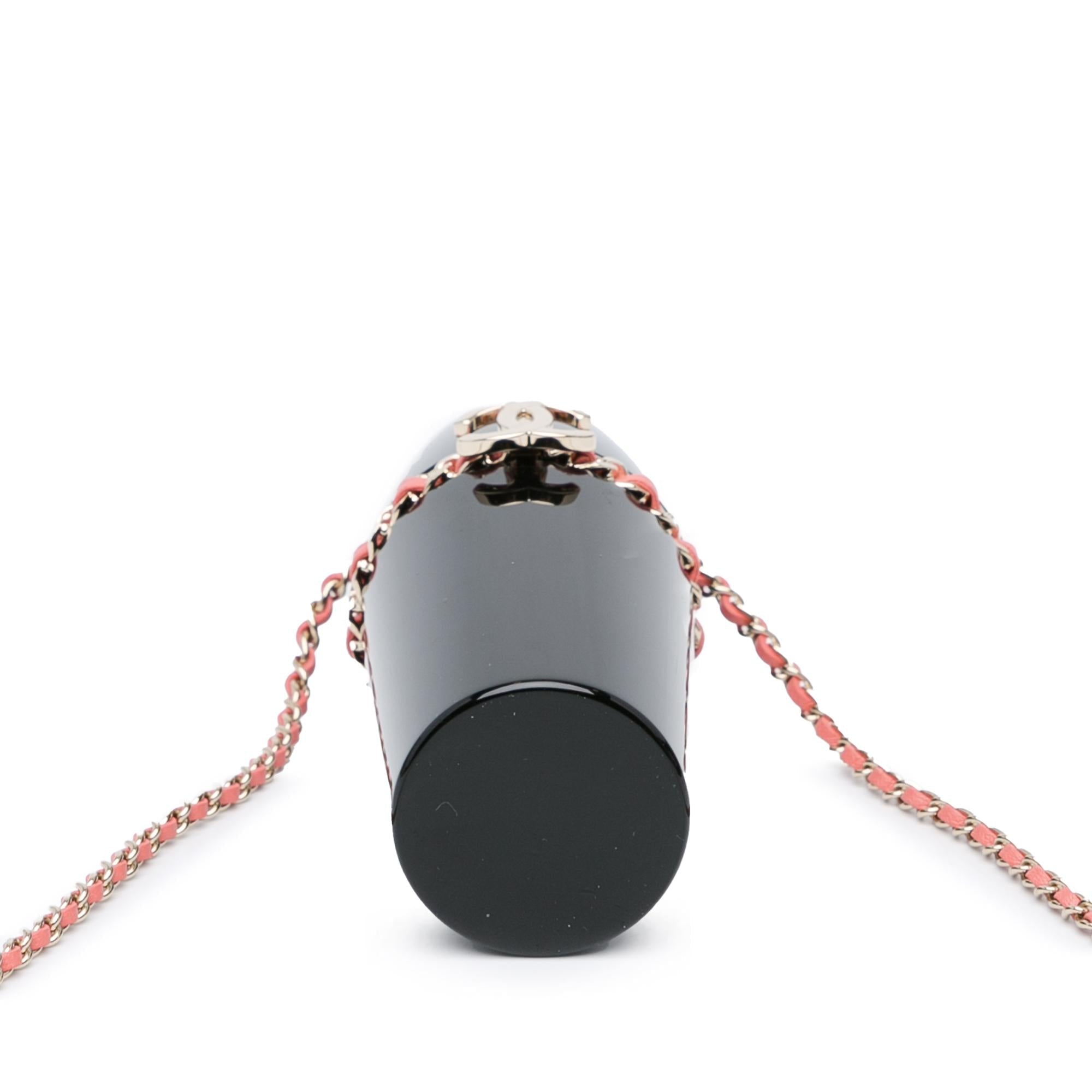 Chanel Lucite Lipstick Case On Chain