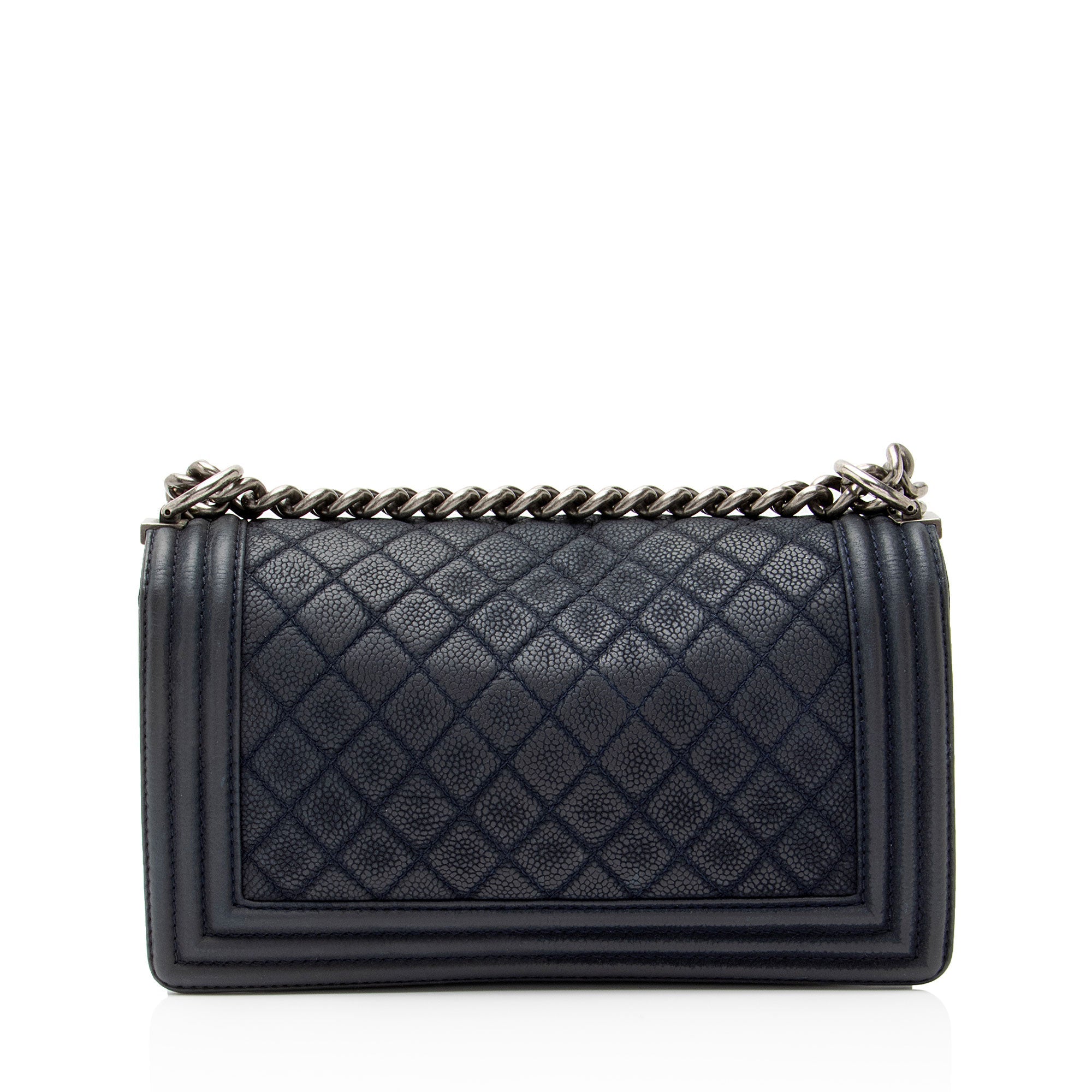 Chanel Matte Caviar Leather Old Medium Boy Bag