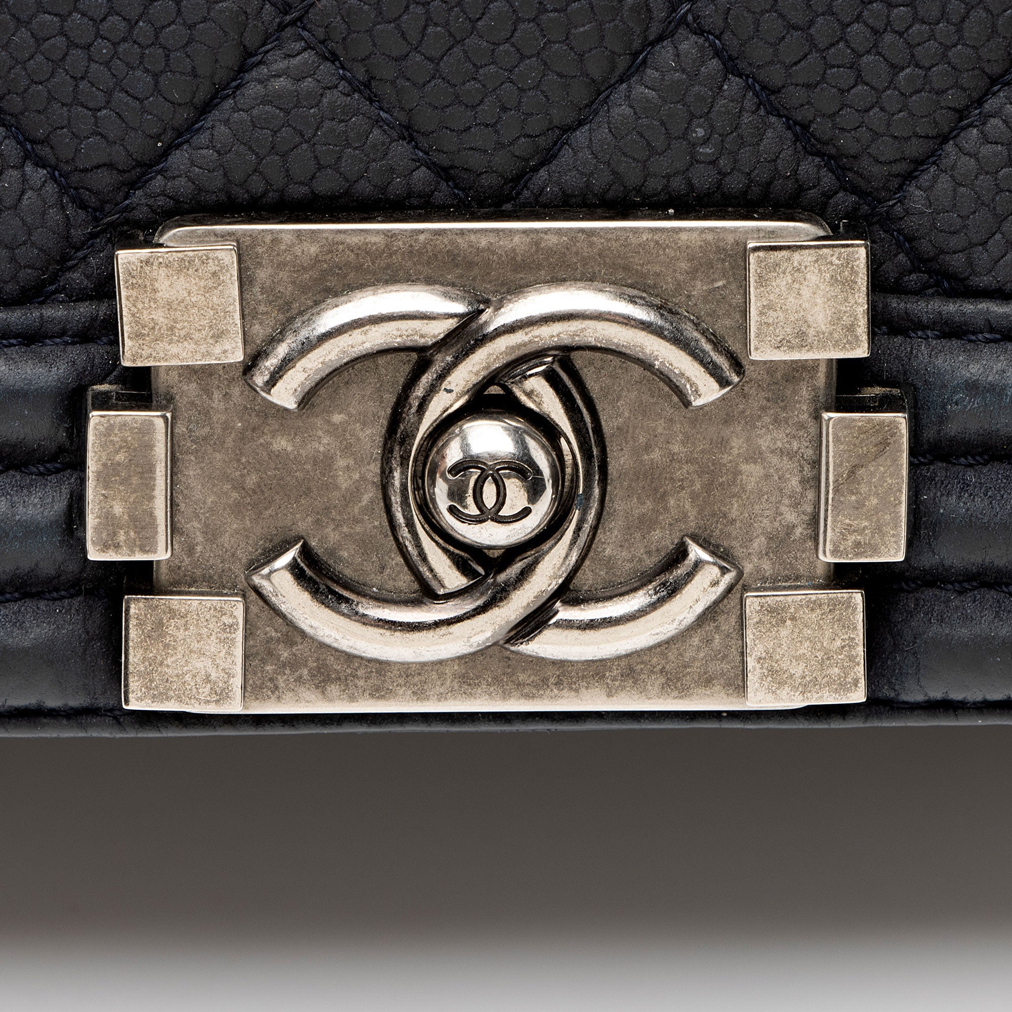 Chanel Matte Caviar Leather Old Medium Boy Bag