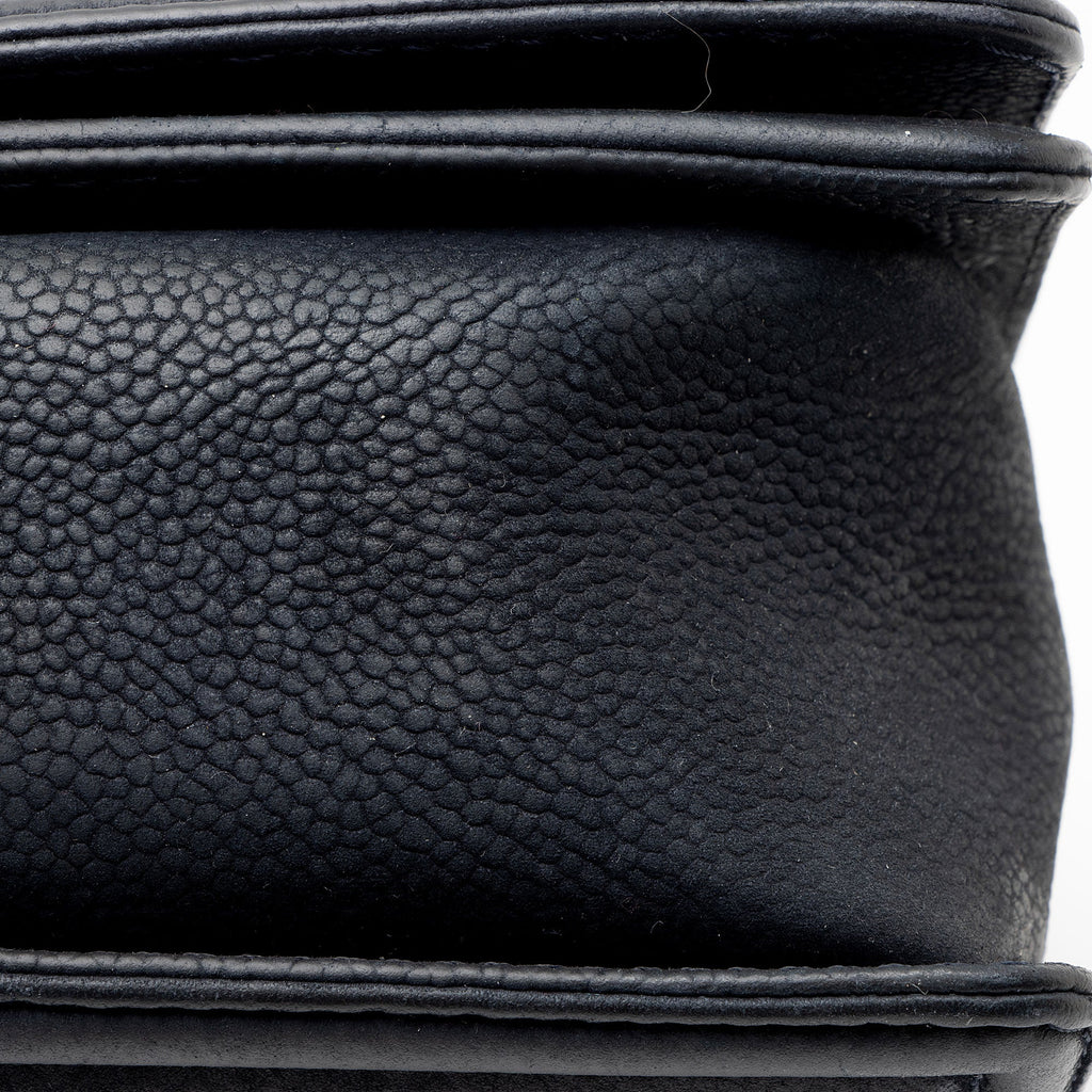 Chanel Matte Caviar Leather Old Medium Boy Bag