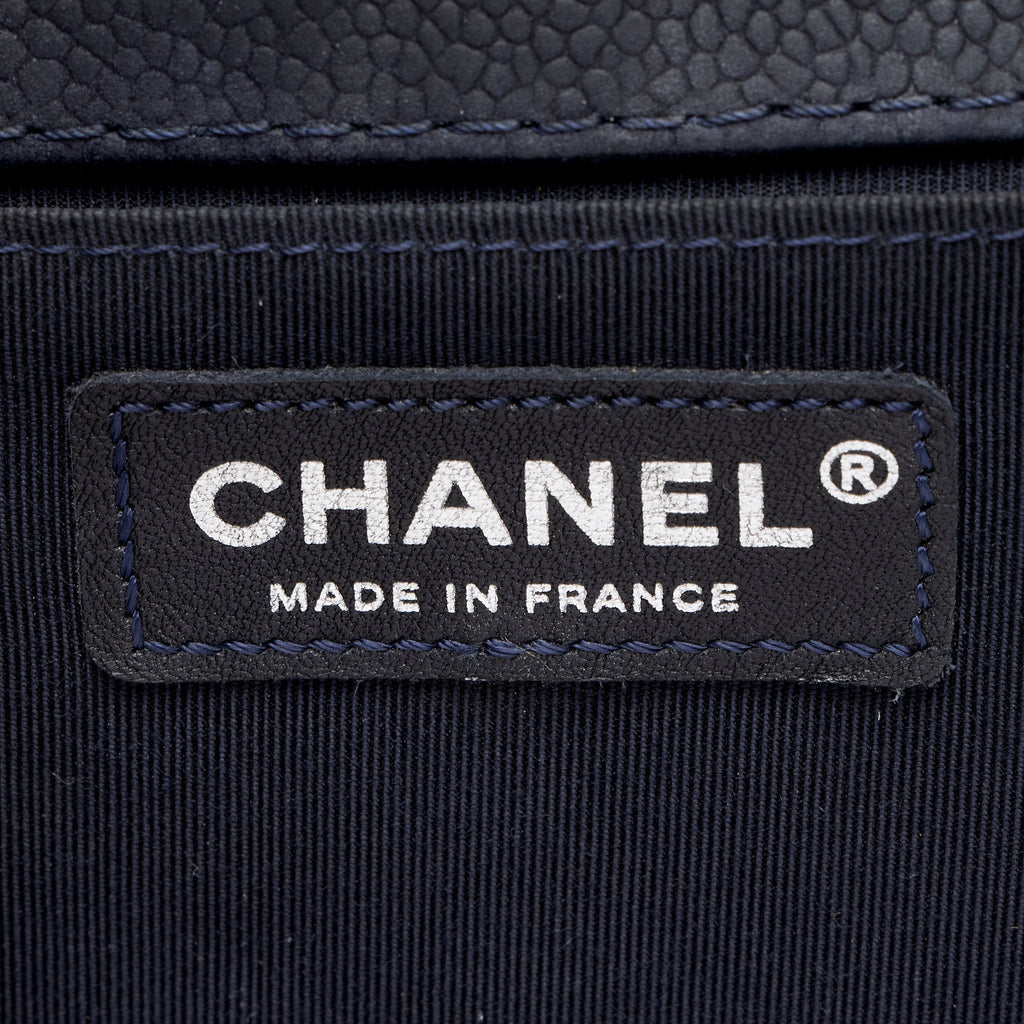 Chanel Matte Caviar Leather Old Medium Boy Bag