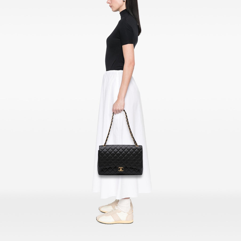 Chanel Maxi Classic Caviar Double Flap