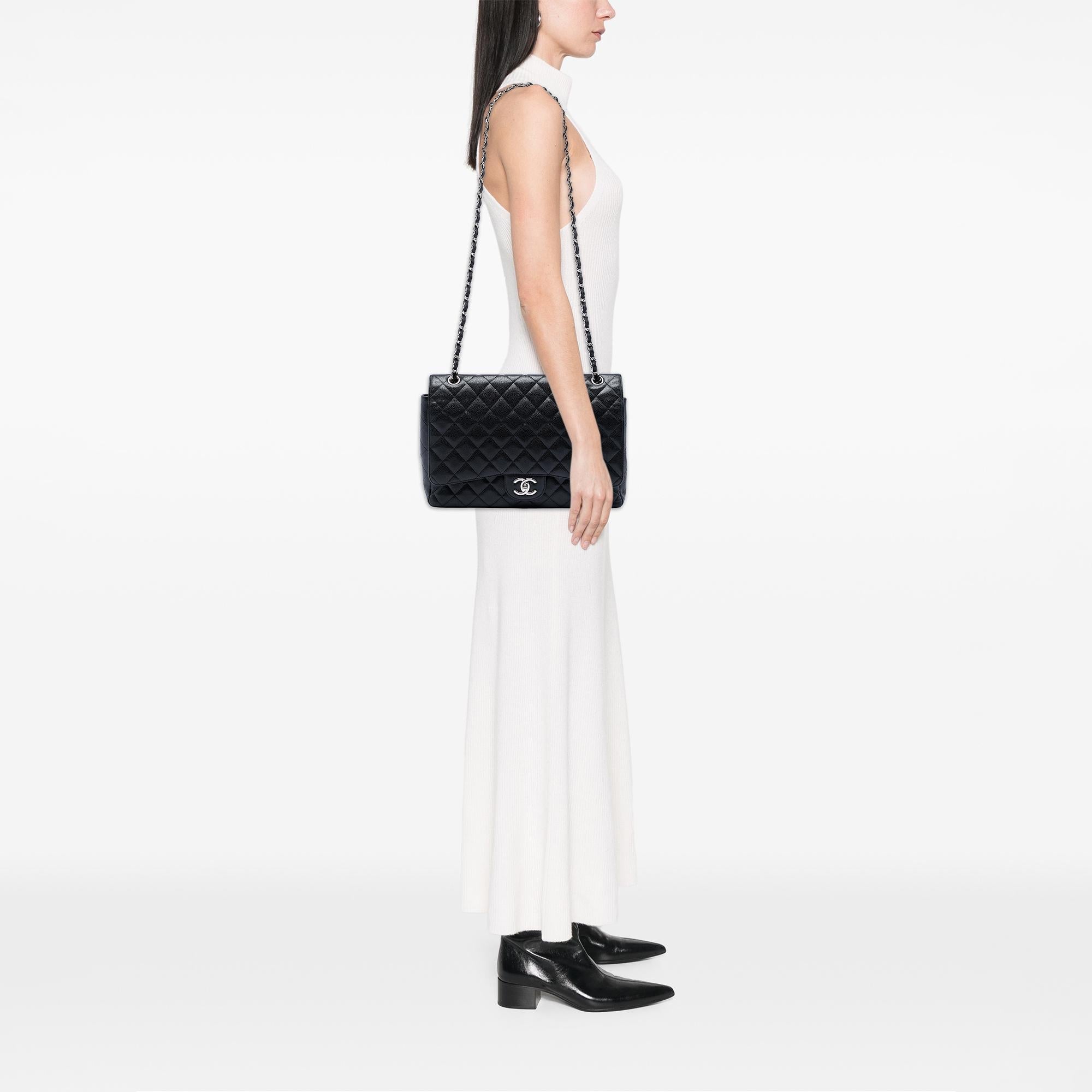 Chanel Maxi Classic Caviar Double Flap