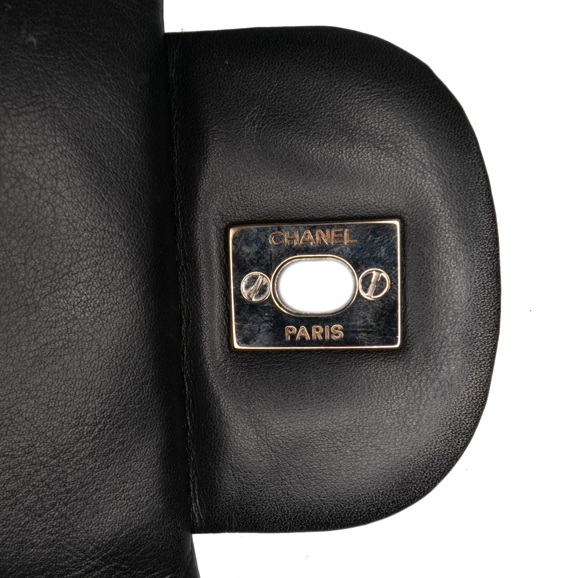 Chanel Maxi Classic Chevron Patent Single Flap