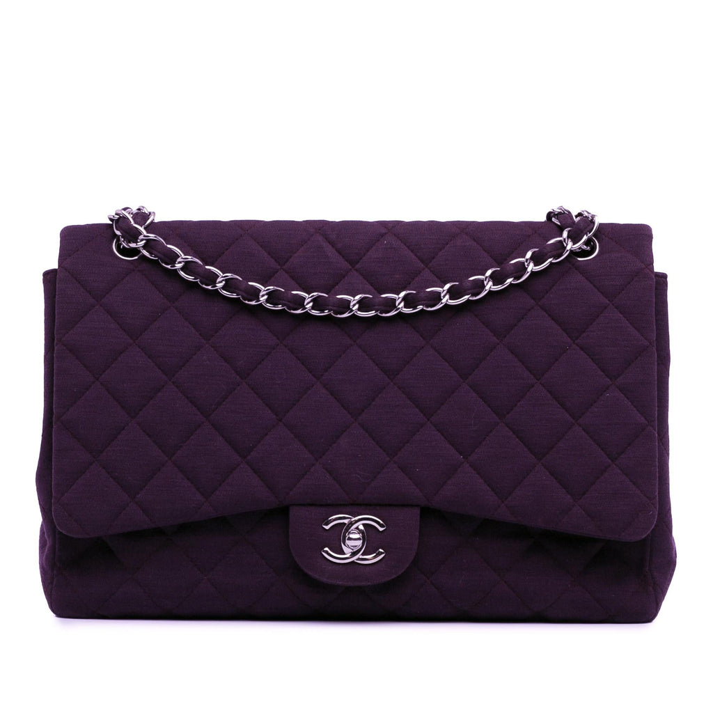 Chanel Maxi Classic Jersey Single Flap (SHG-0jPdOf)