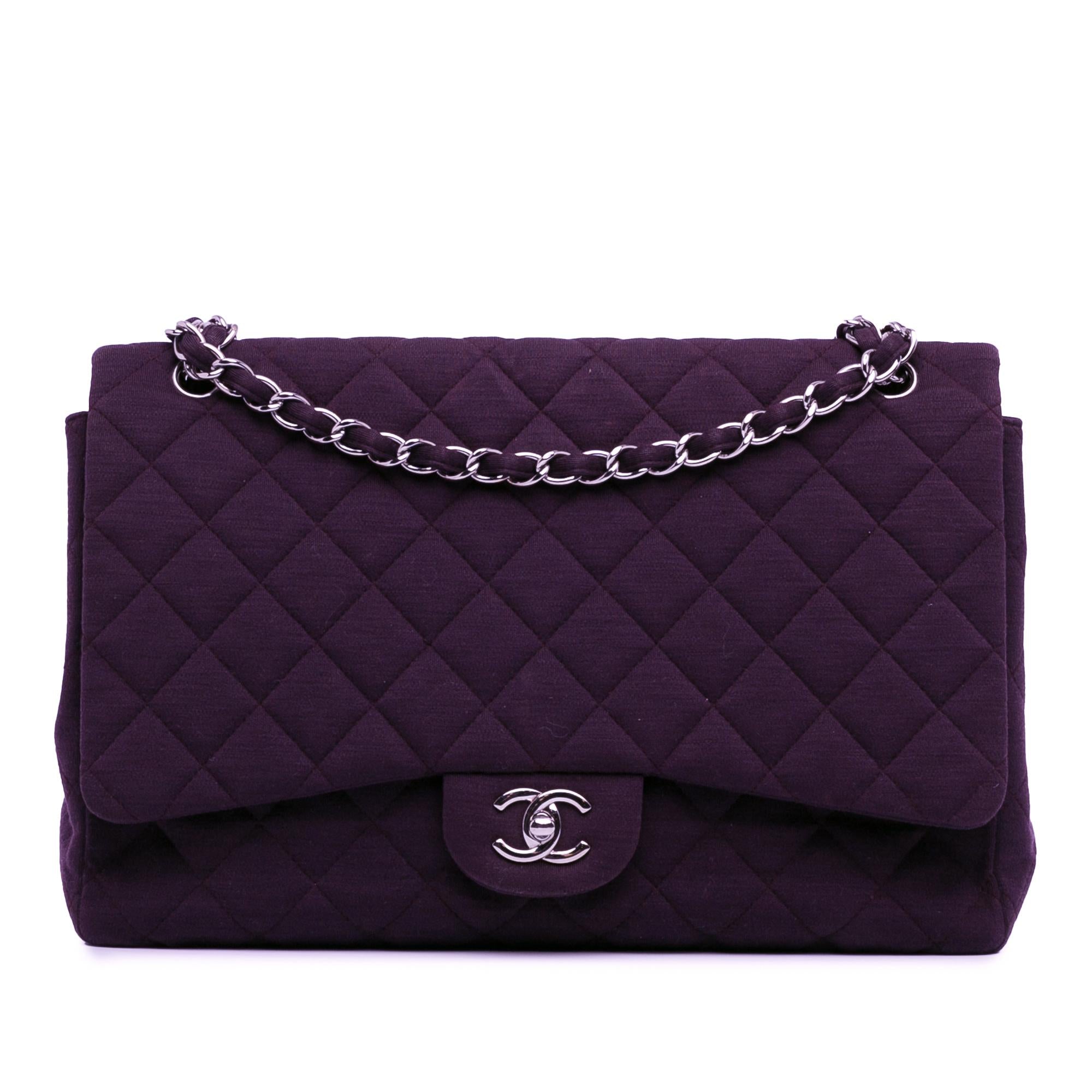 Chanel Maxi Classic Jersey Single Flap (SHG-0jPdOf)