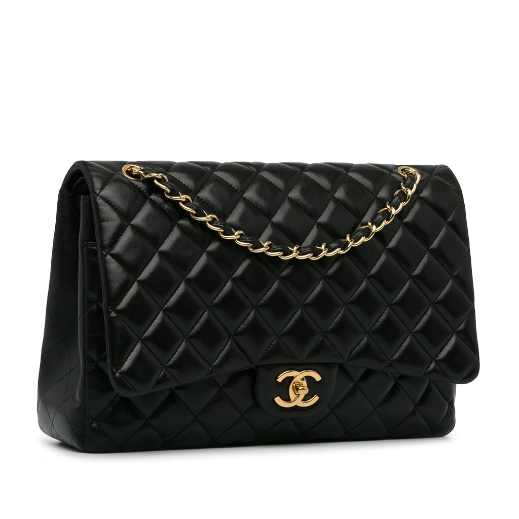Chanel Maxi Classic Lambskin Double Flap (SHG-UilY6L)