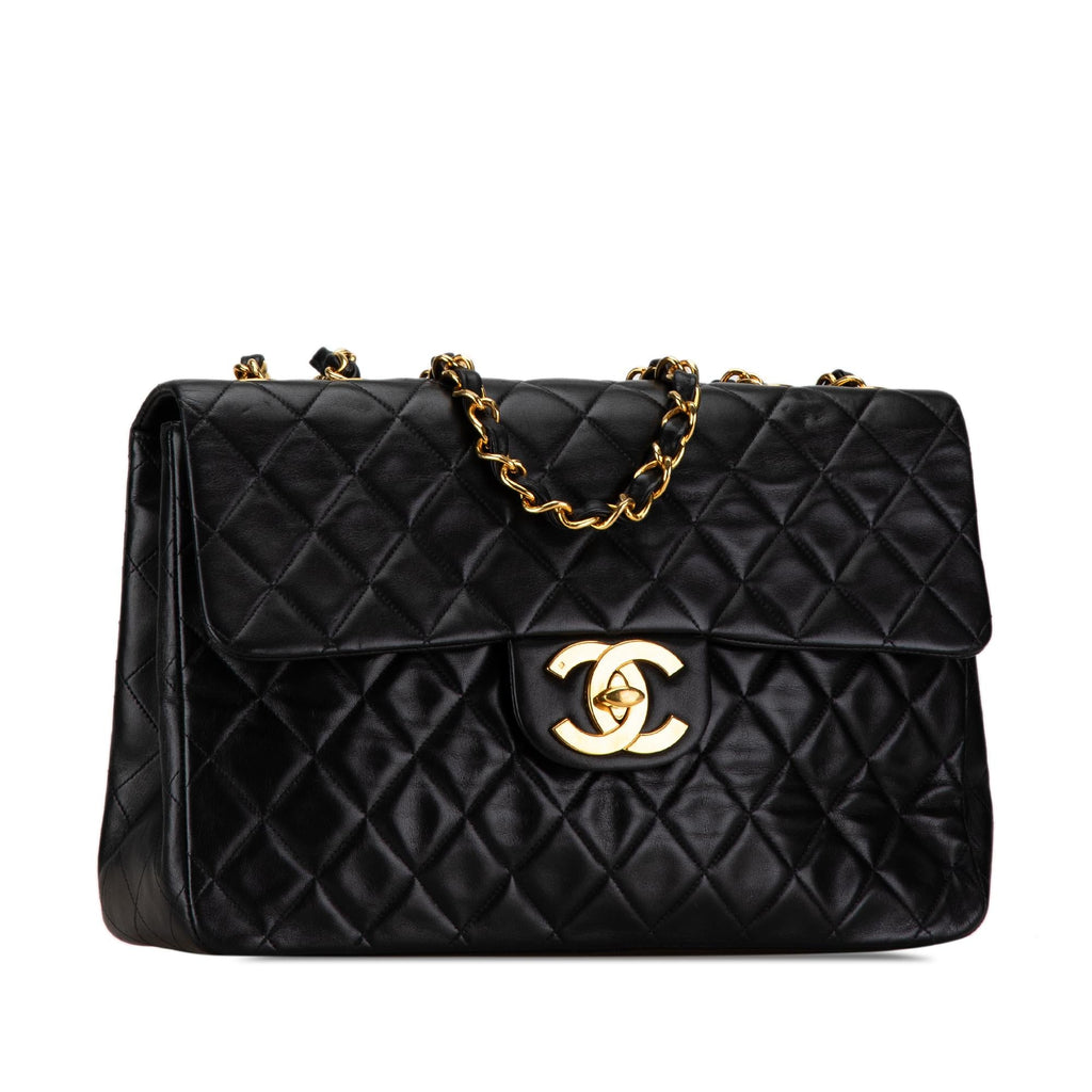 Chanel Maxi Classic Lambskin Single Flap (SHG-kQKahZ)