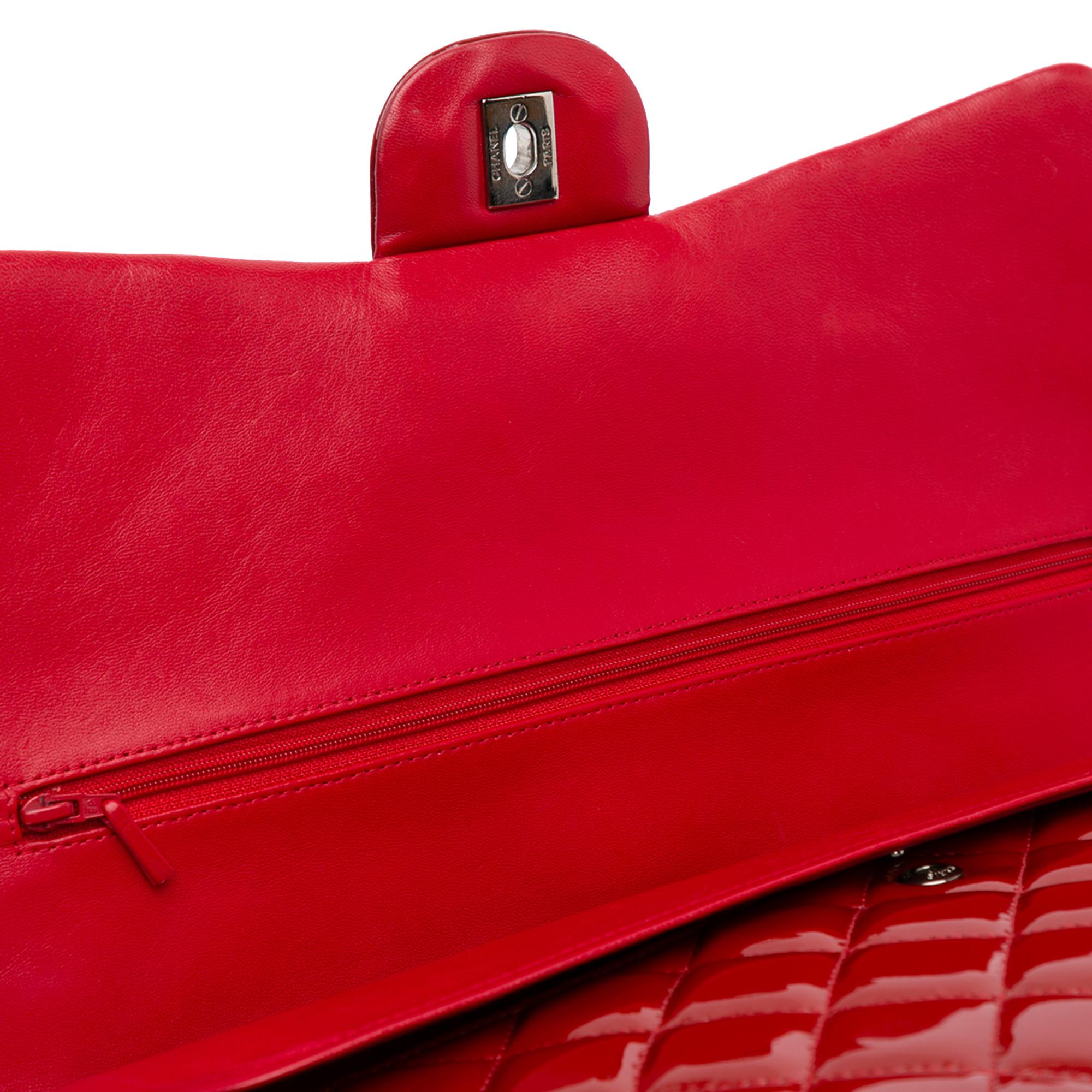 Chanel Maxi Classic Patent Double Flap