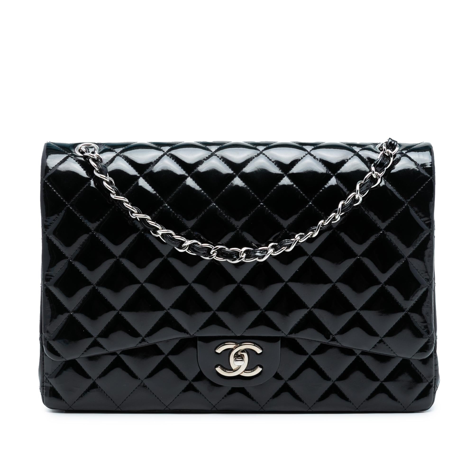 Chanel Maxi Classic Patent Double Flap