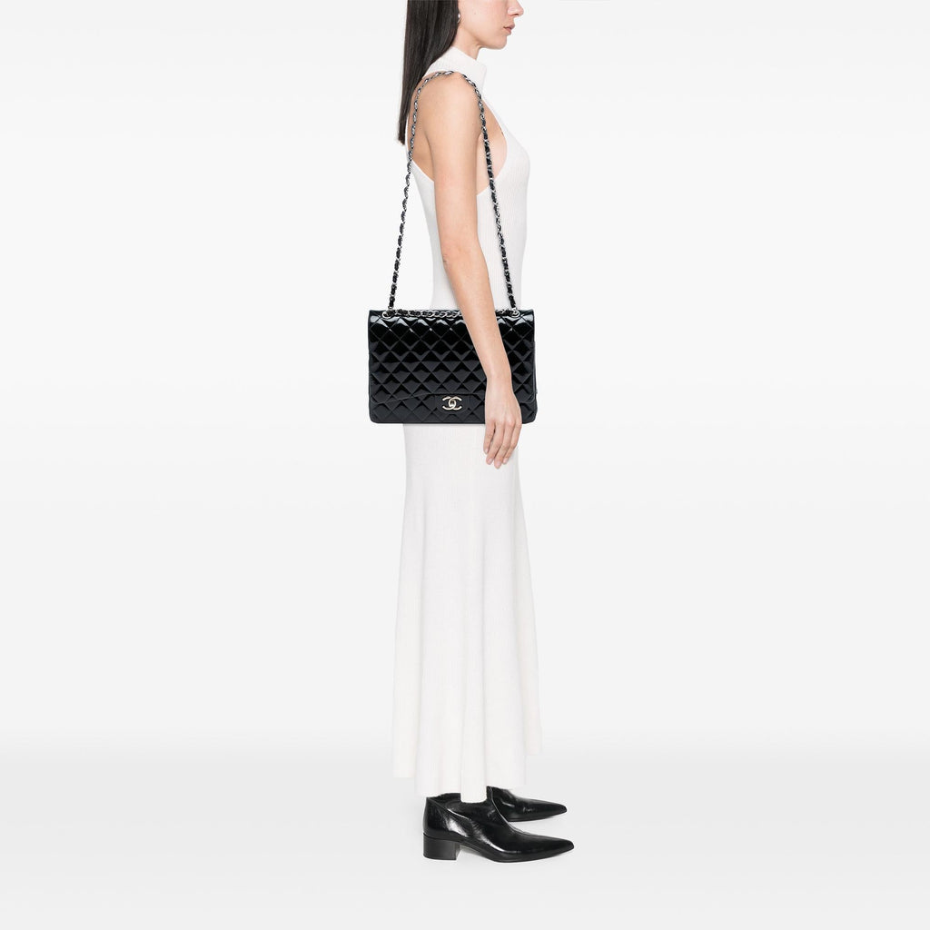 Chanel Maxi Classic Patent Double Flap