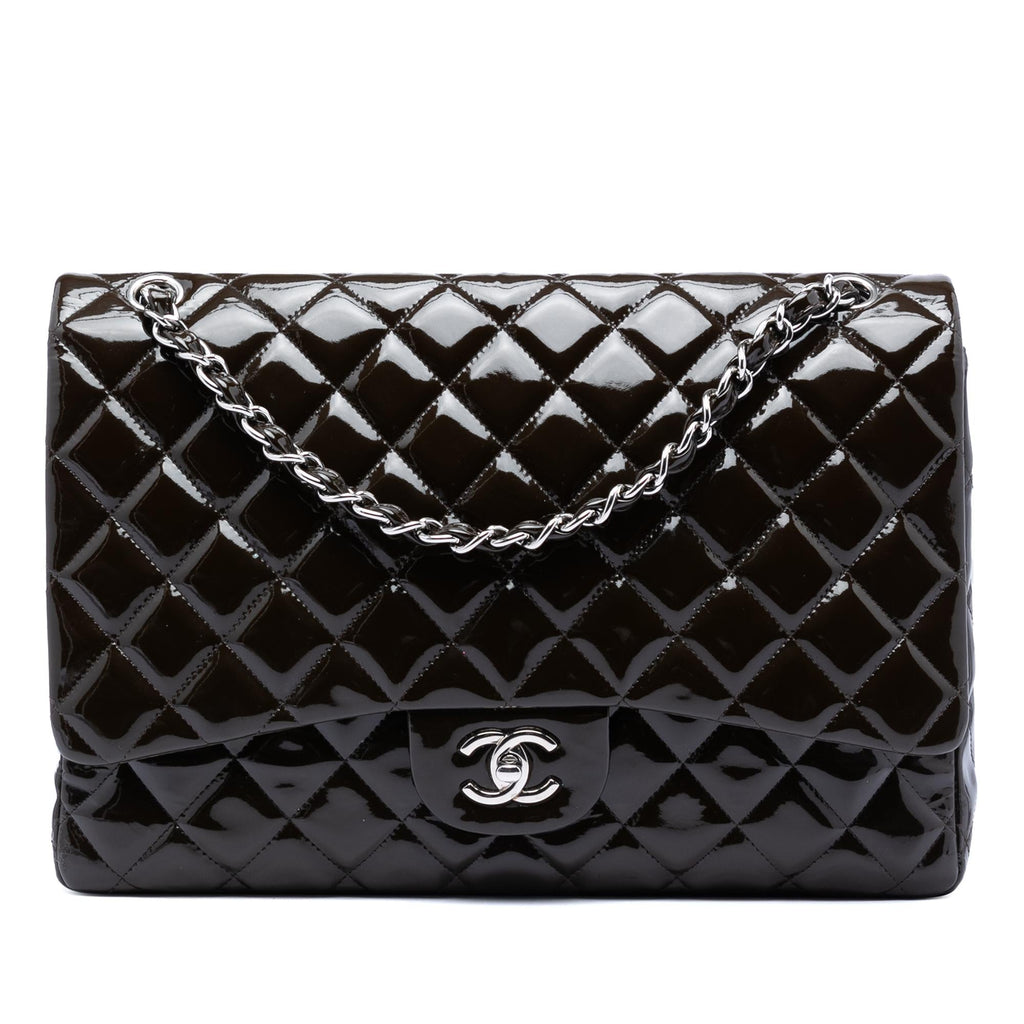 Chanel Maxi Classic Patent Double Flap