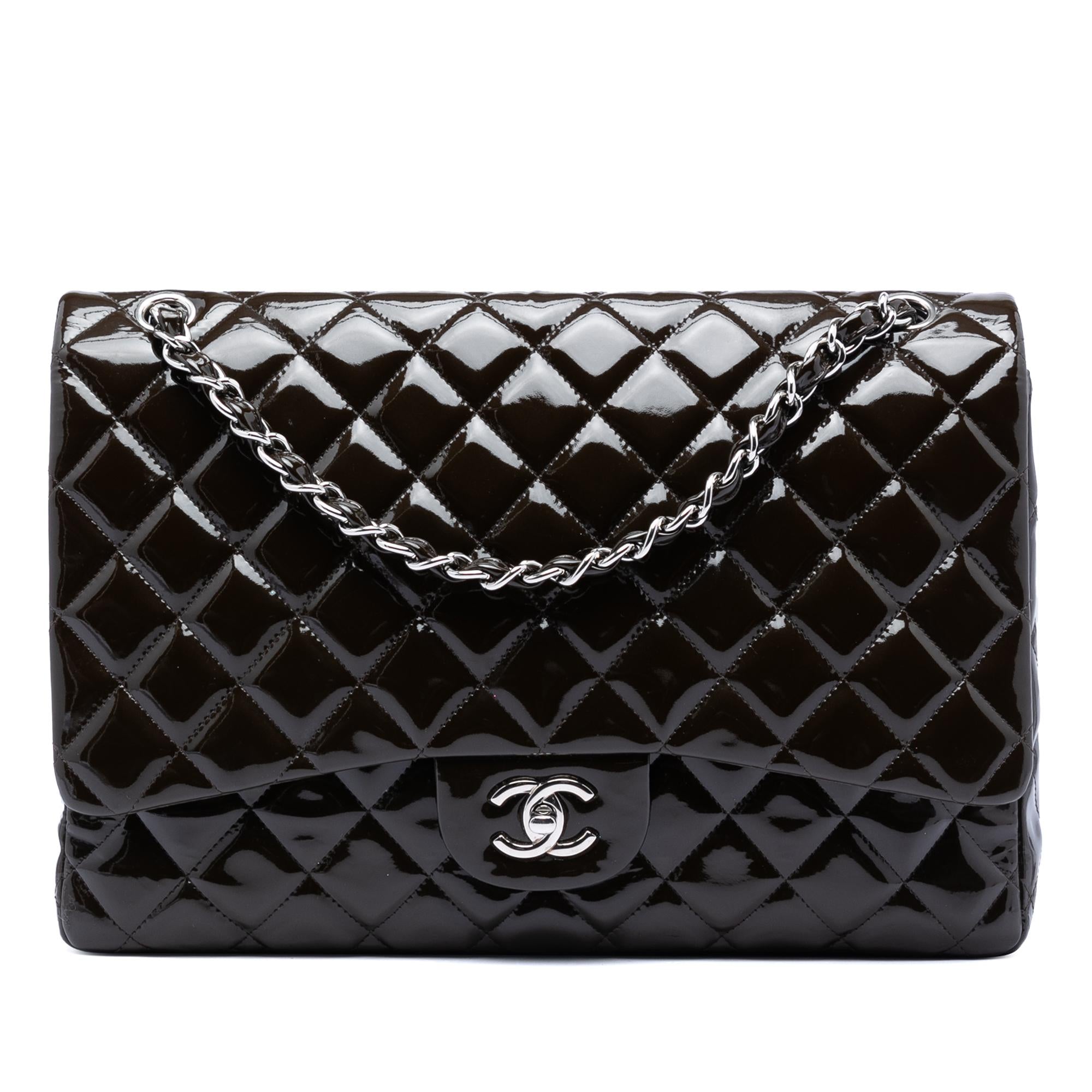 Chanel Maxi Classic Patent Double Flap