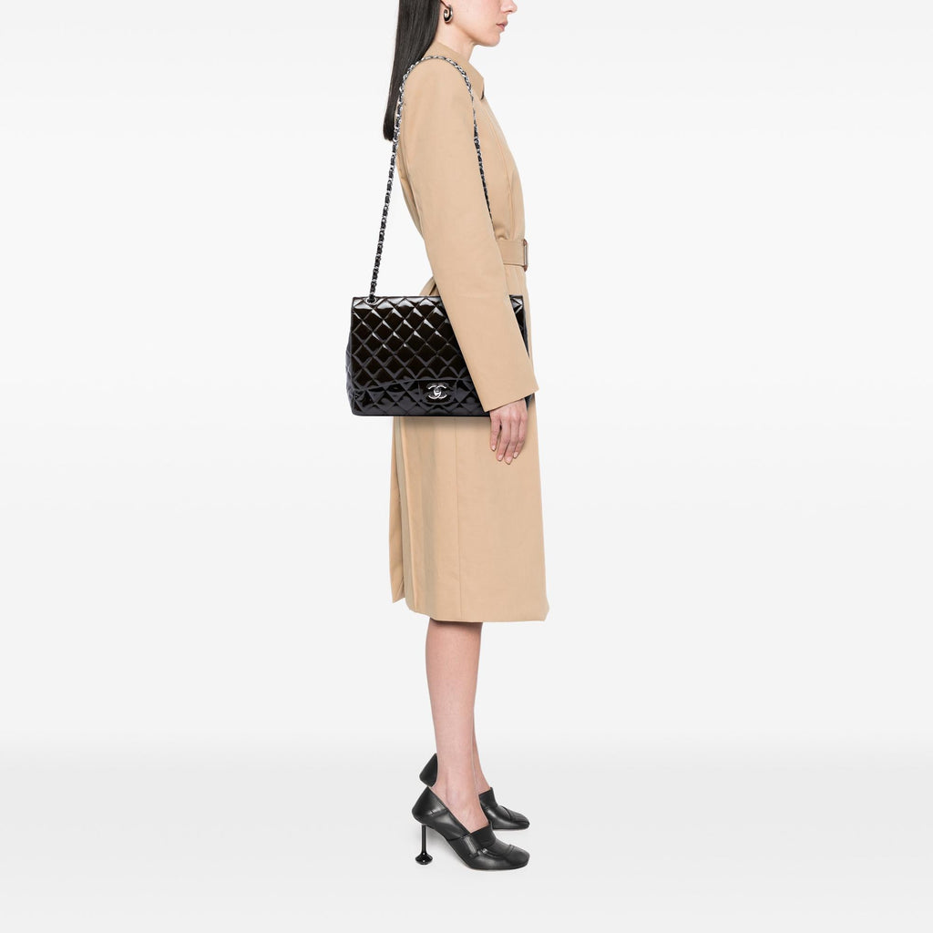 Chanel Maxi Classic Patent Double Flap