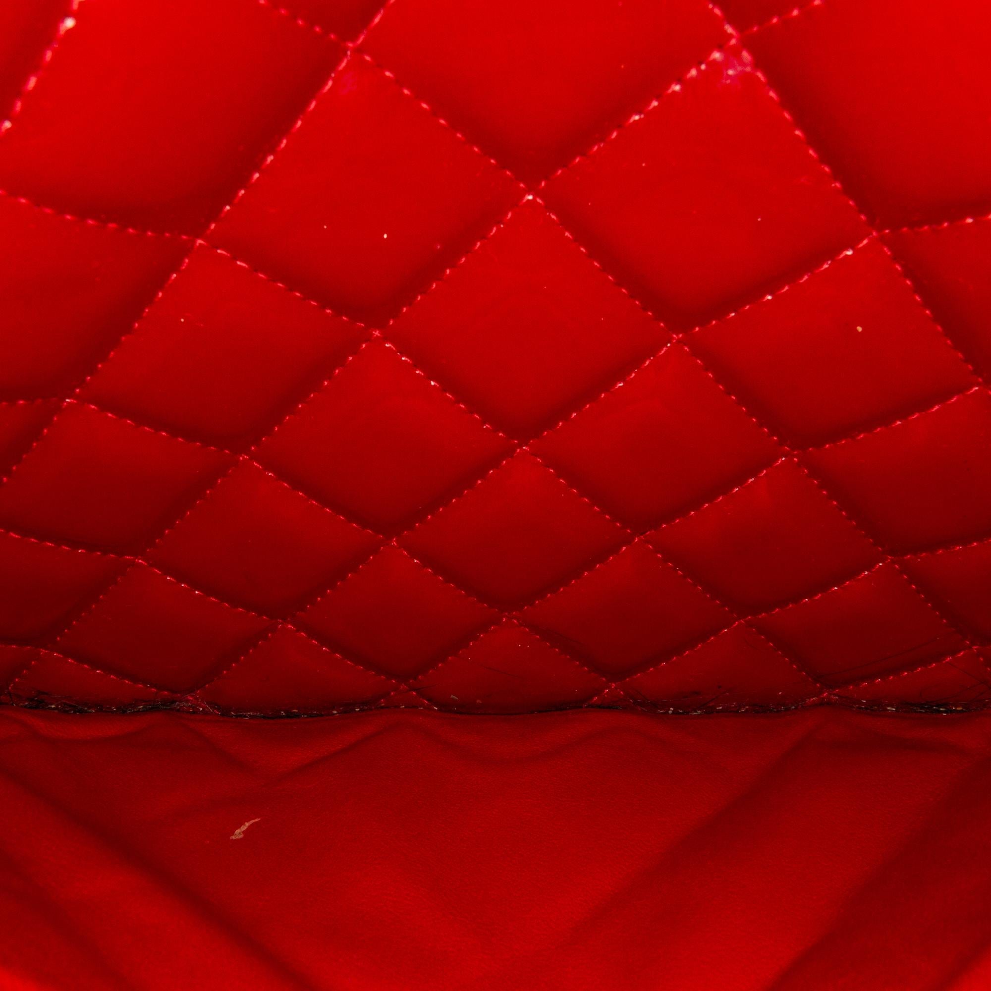 Chanel Maxi Classic Patent Leather Double Flap Bag (SHG-91zs9Y)
