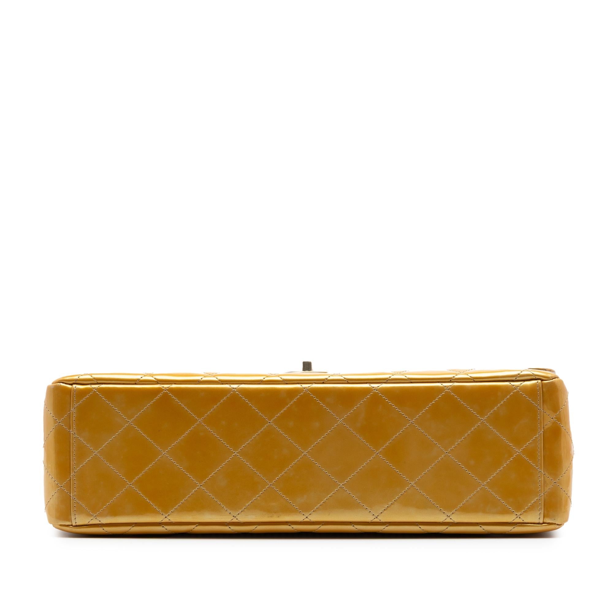 Chanel Maxi Classic Patent Single Flap