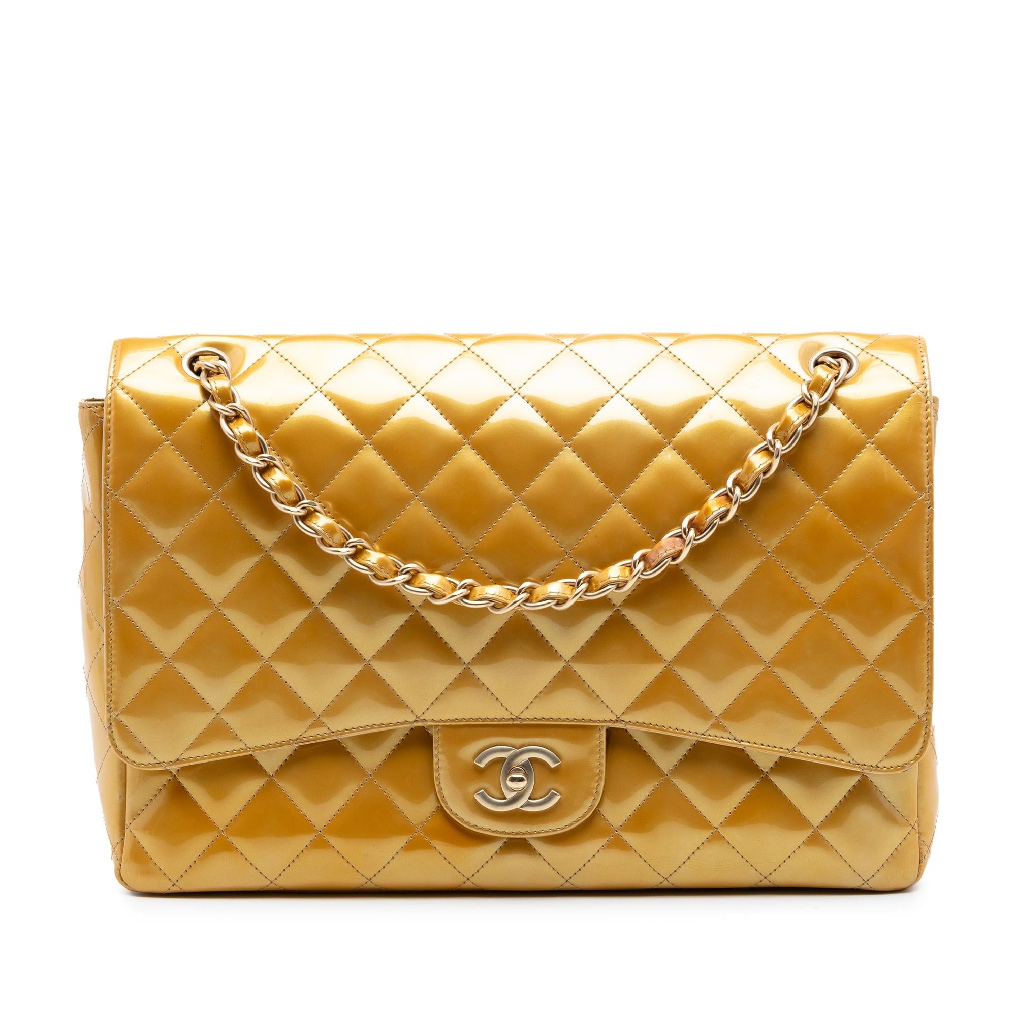 Chanel Maxi Classic Patent Single Flap