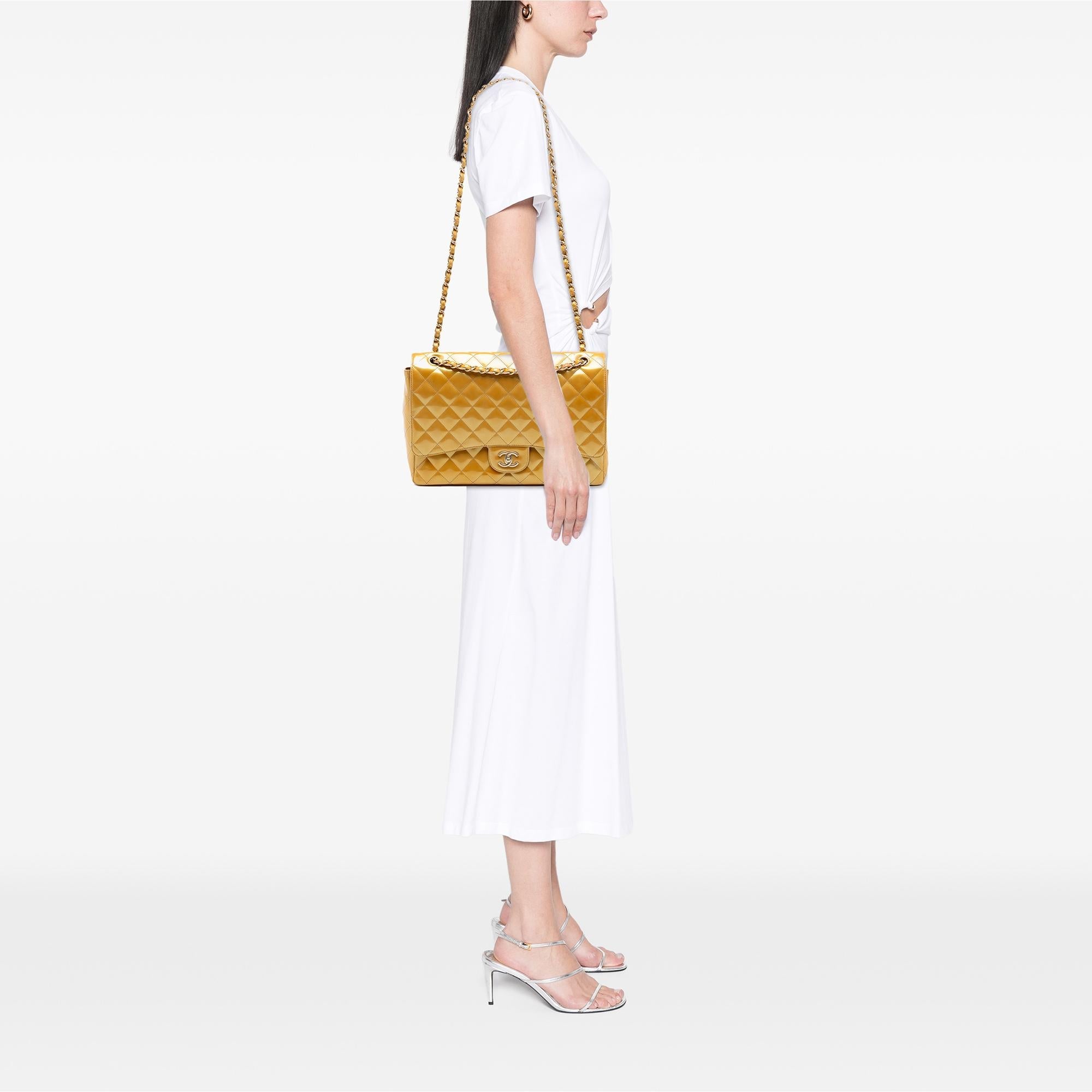 Chanel Maxi Classic Patent Single Flap