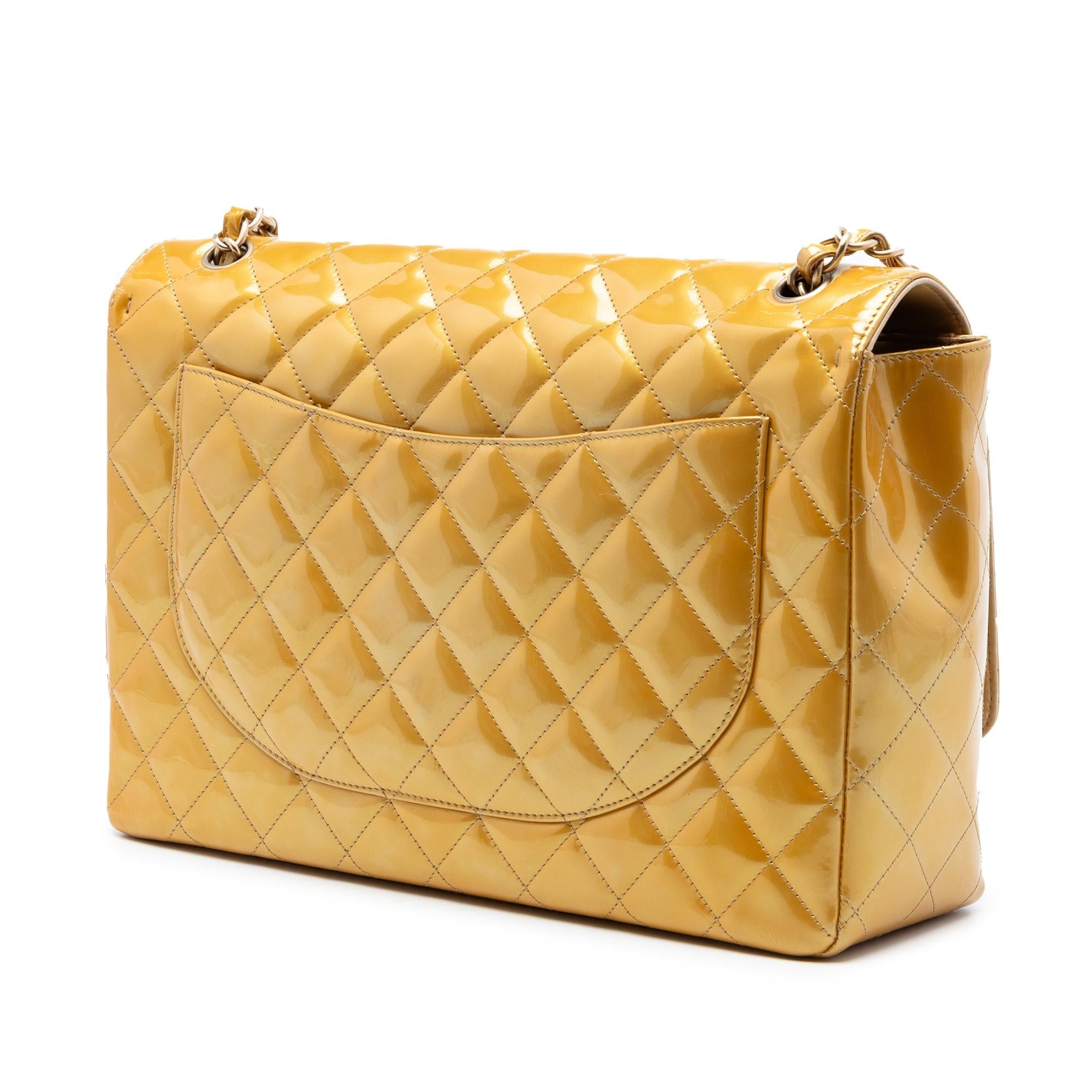Chanel Maxi Classic Patent Single Flap