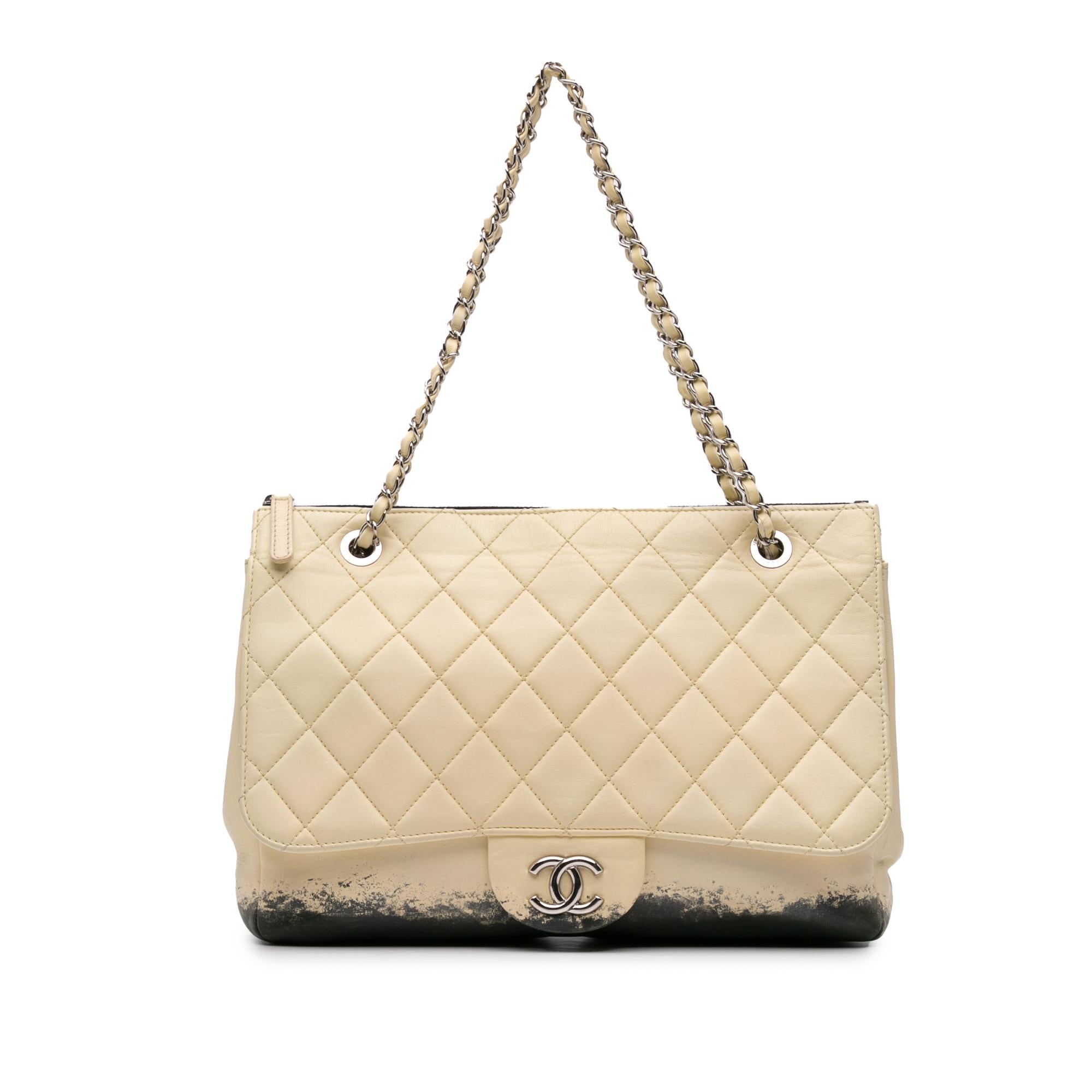 Chanel Maxi Quilted Calfskin Blizzard Zip Top Flap