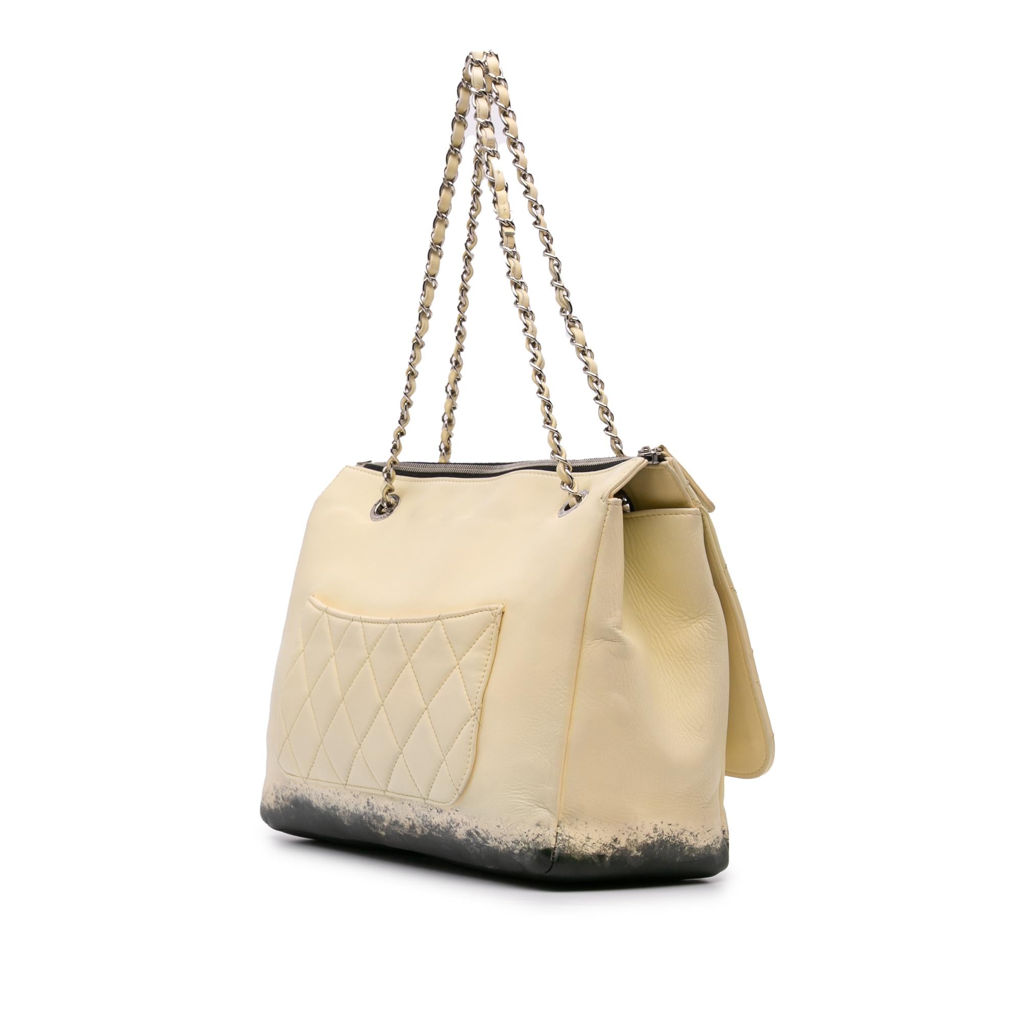 Chanel Maxi Quilted Calfskin Blizzard Zip Top Flap