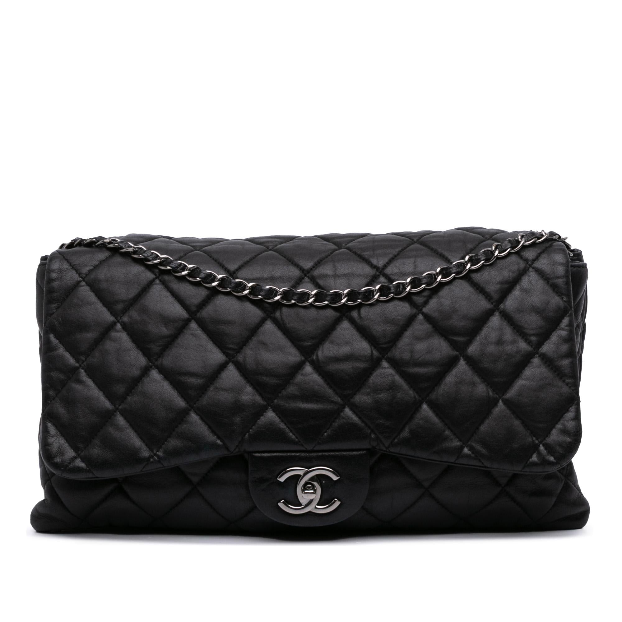 Chanel Maxi Quilted Lambskin 3 Flap