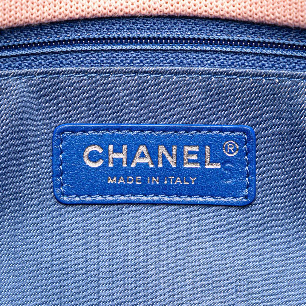 Chanel Maxi Stripe Jersey Felt and Rope Flap (SHG-64cbwe)