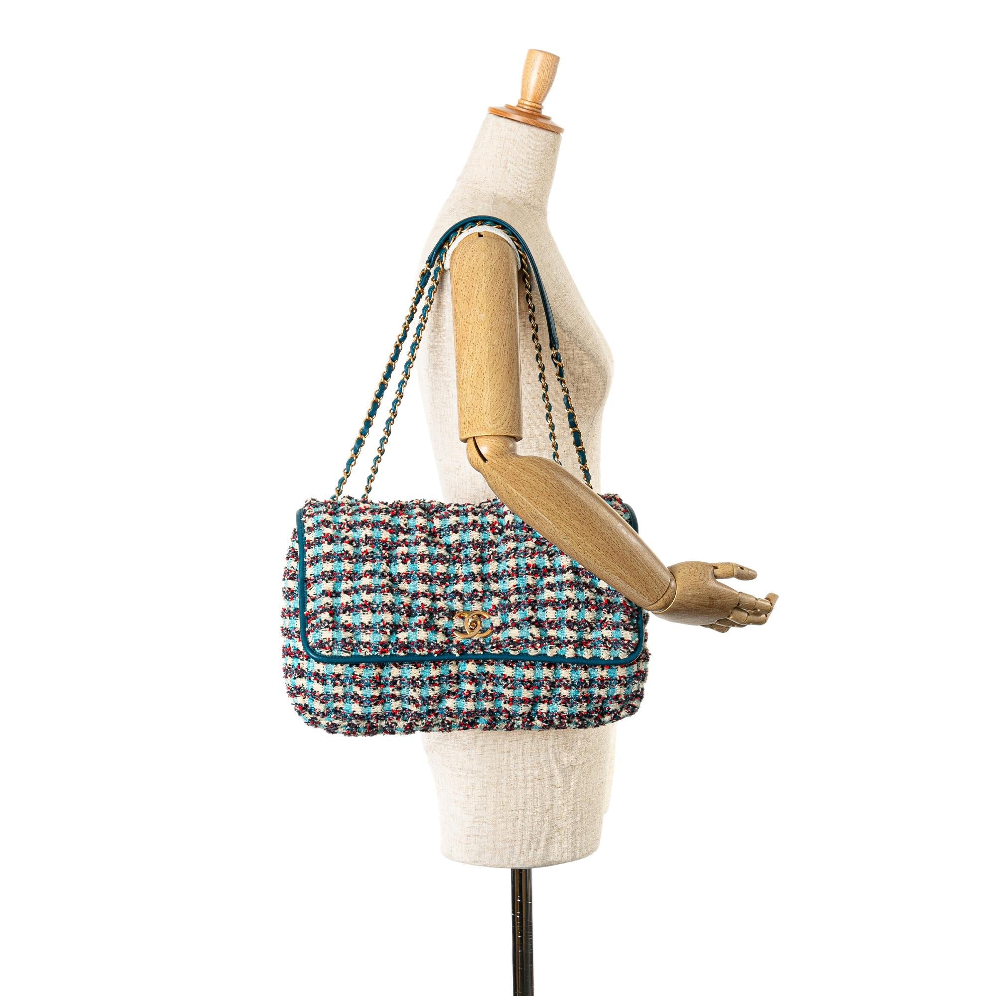 Chanel Maxi Tweed Chesterfield Single Flap