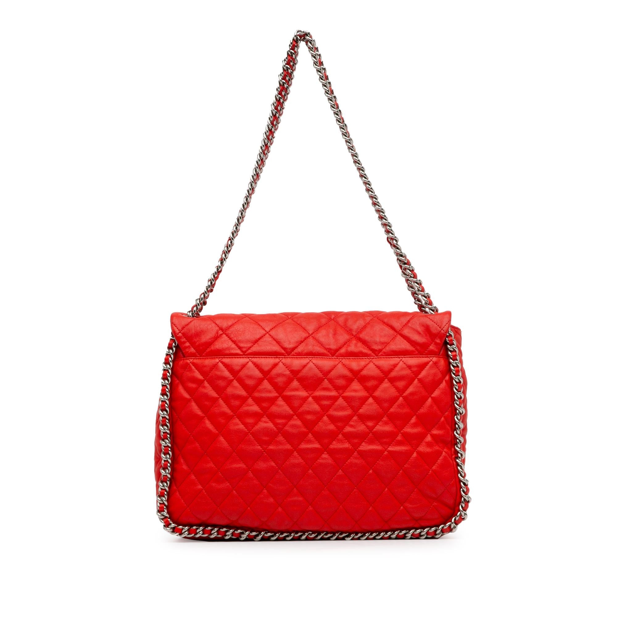 Chanel Maxi Washed Lambskin Chain Around Flap (SHG-io9S1p)