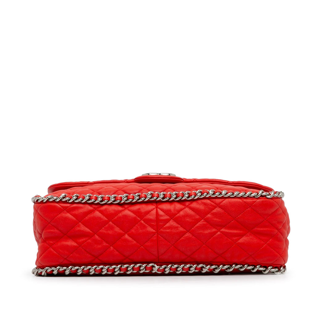 Chanel Maxi Washed Lambskin Chain Around Flap (SHG-io9S1p)