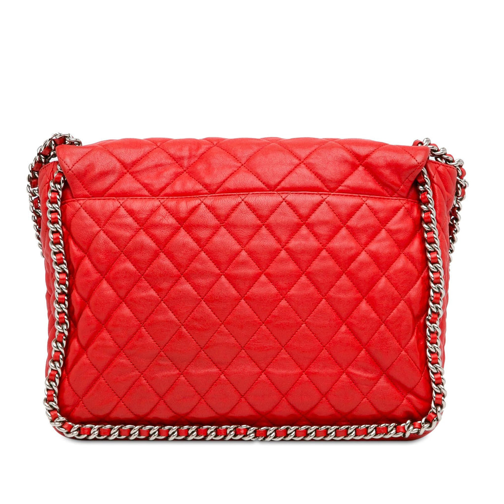 Chanel Maxi Washed Lambskin Chain Around Flap (SHG-PHFWWT)