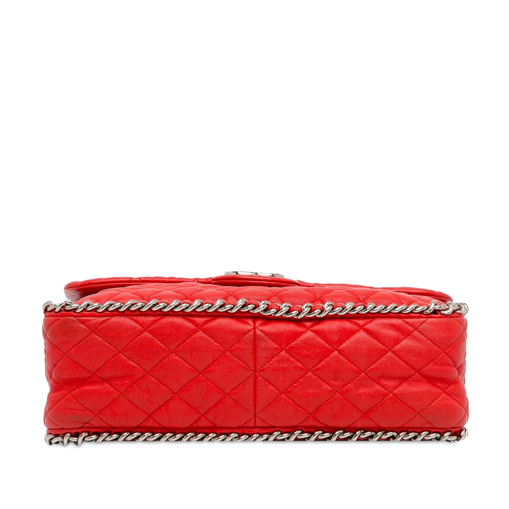 Chanel Maxi Washed Lambskin Chain Around Flap (SHG-PHFWWT)