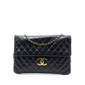 Chanel Maxi XL Quilted Lambskin Clutch with Chain