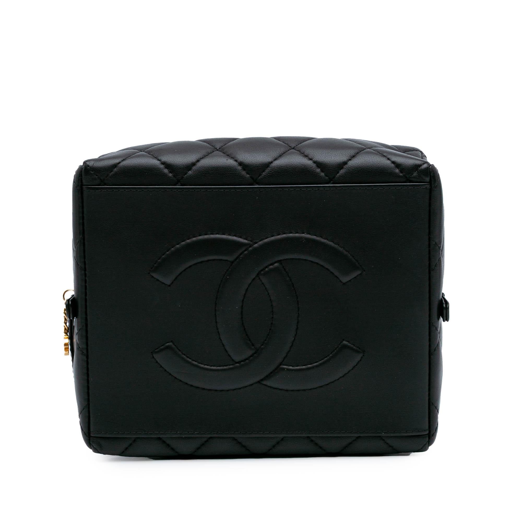 Chanel Métiers d'Art CC Quilted Lambskin Box Top Handle Satchel