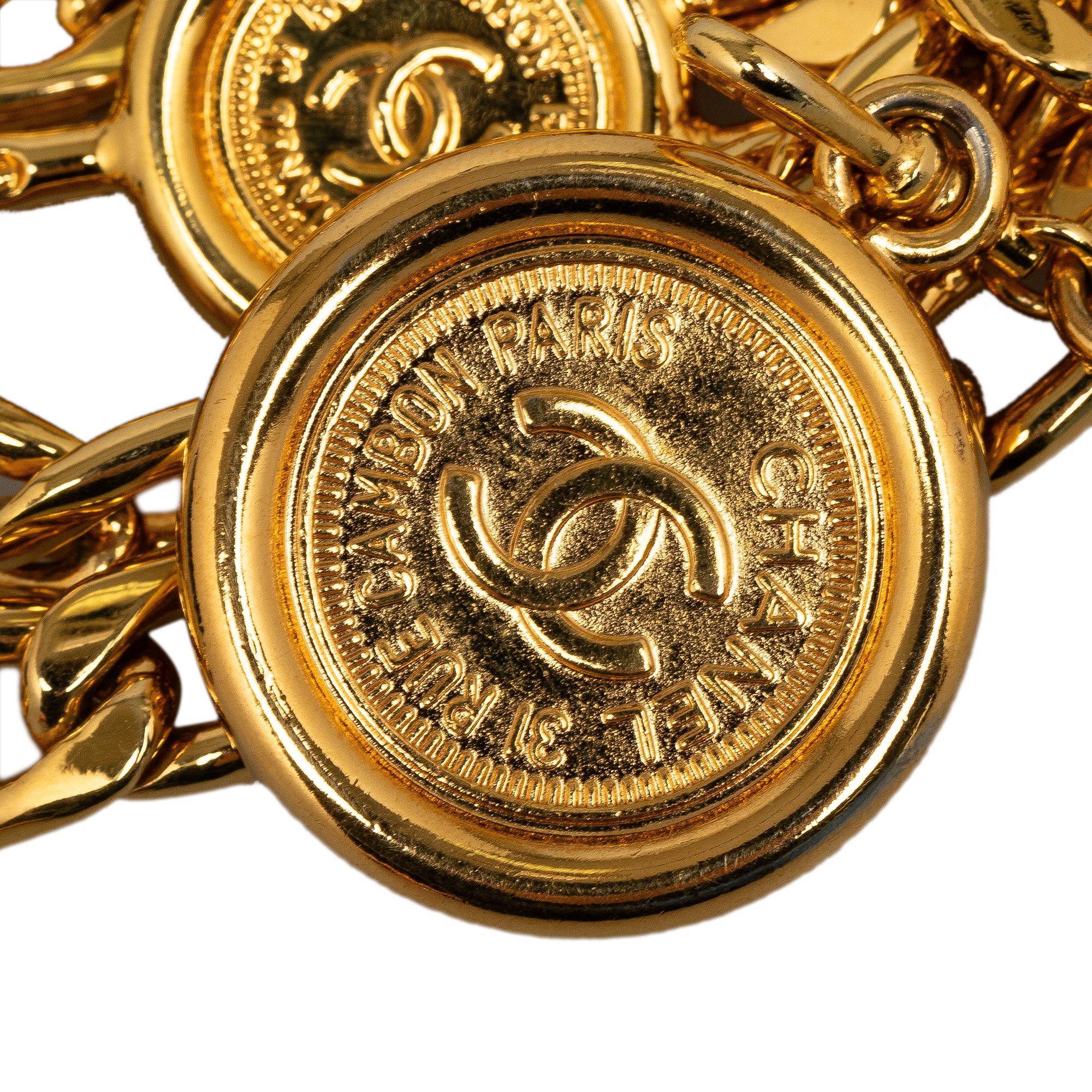 Chanel Medallion Chain-Link Belt - 34 / 86.00 (SHG-mFY9sa)