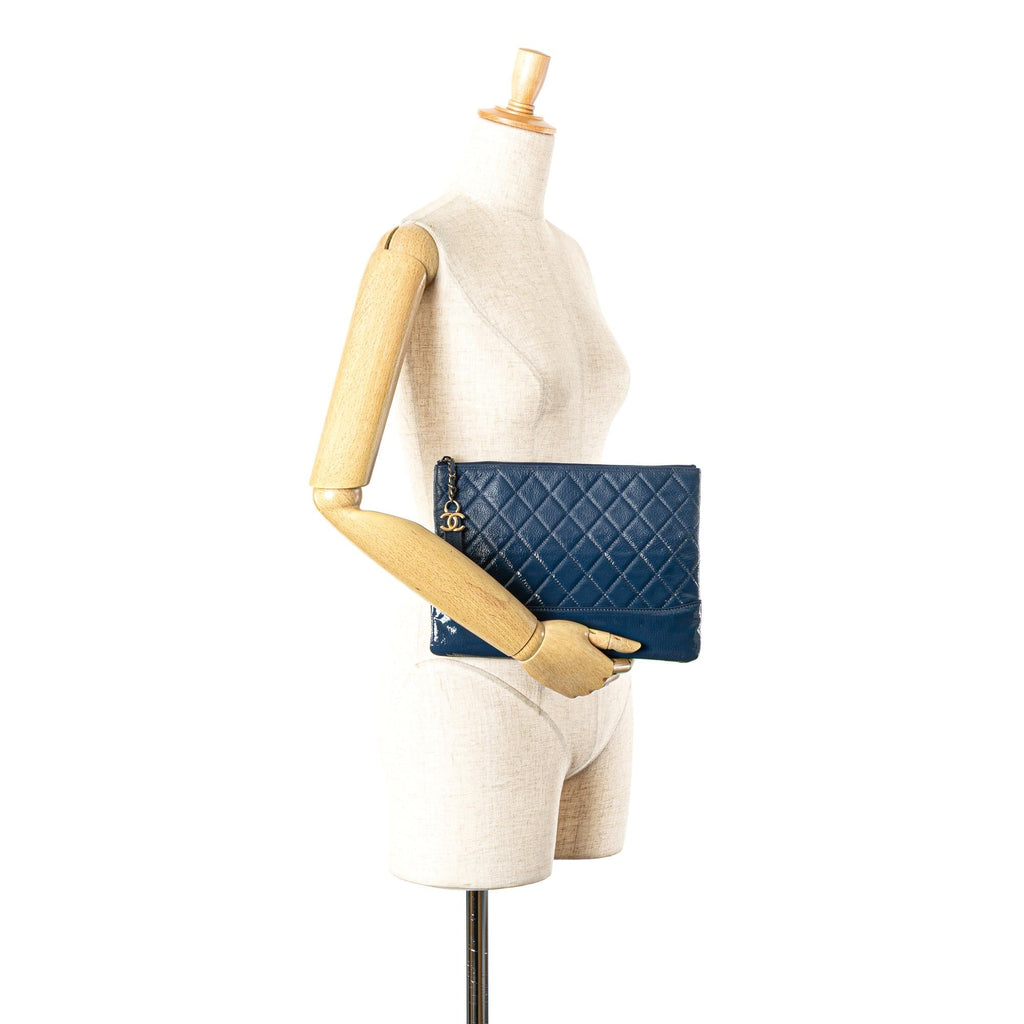 Chanel Medium Aged Calfskin Gabrielle O Case Clutch