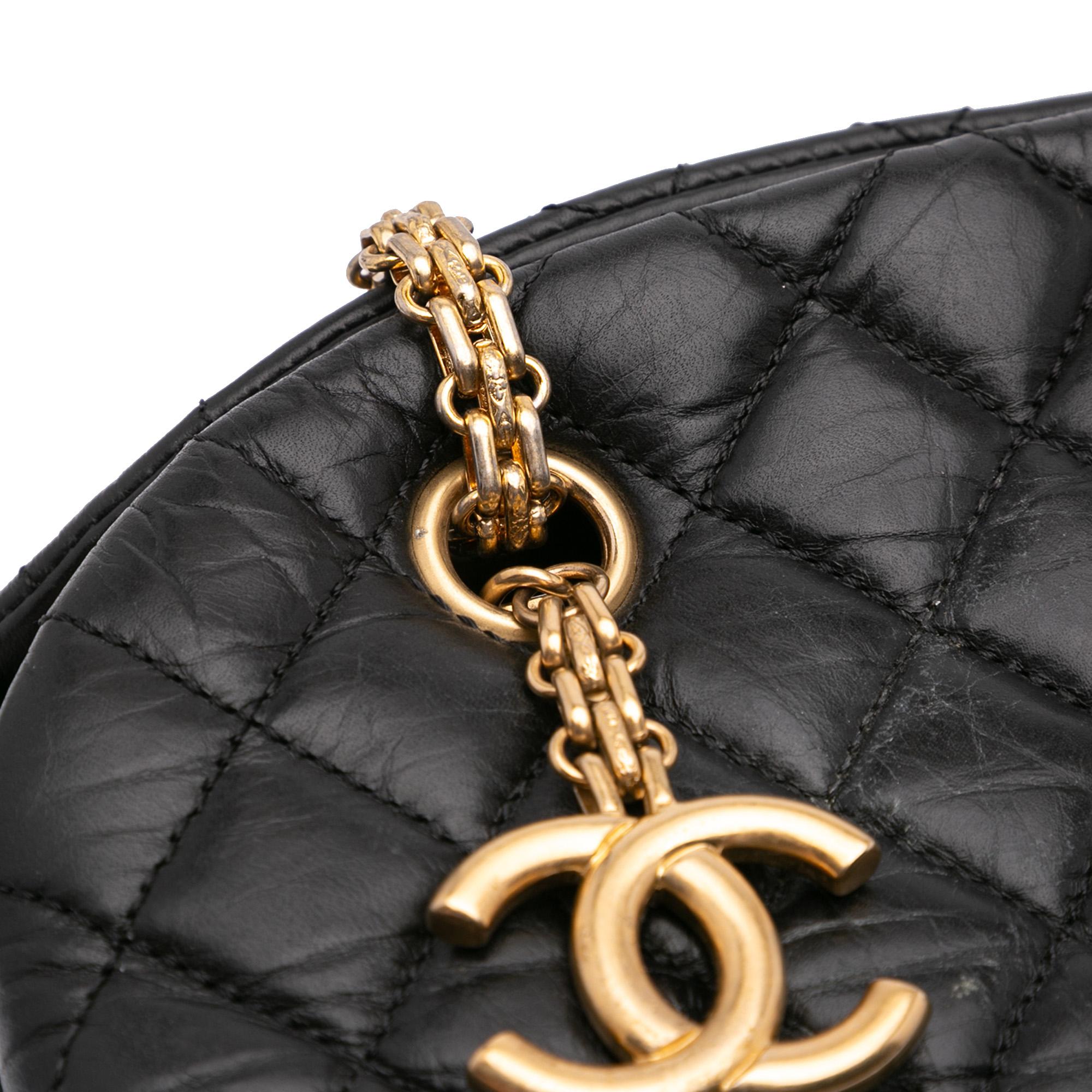 Chanel Medium Aged Calfskin Just Mademoiselle Bowling Bag