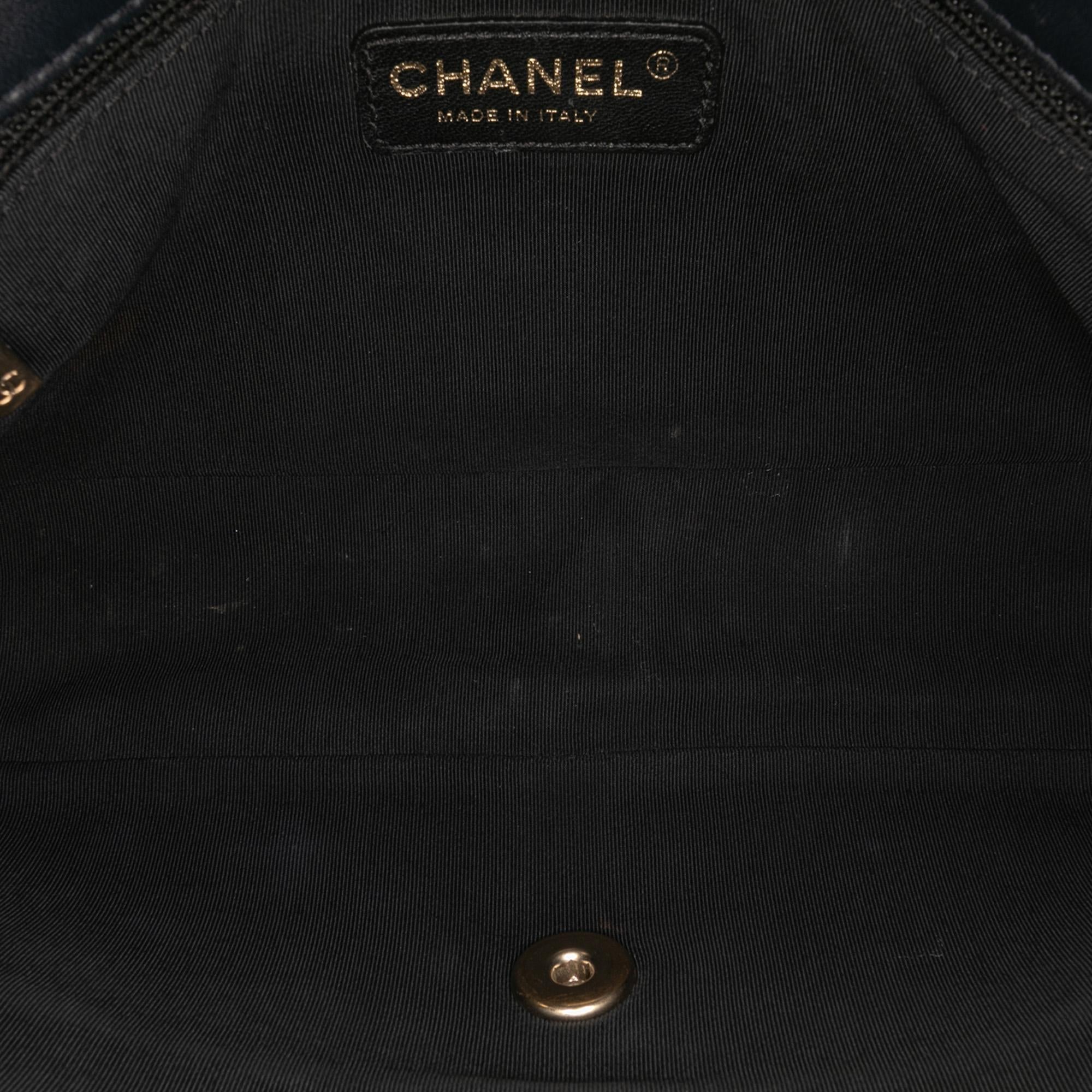 Chanel Medium Bicolor Calfskin Graphic Flap