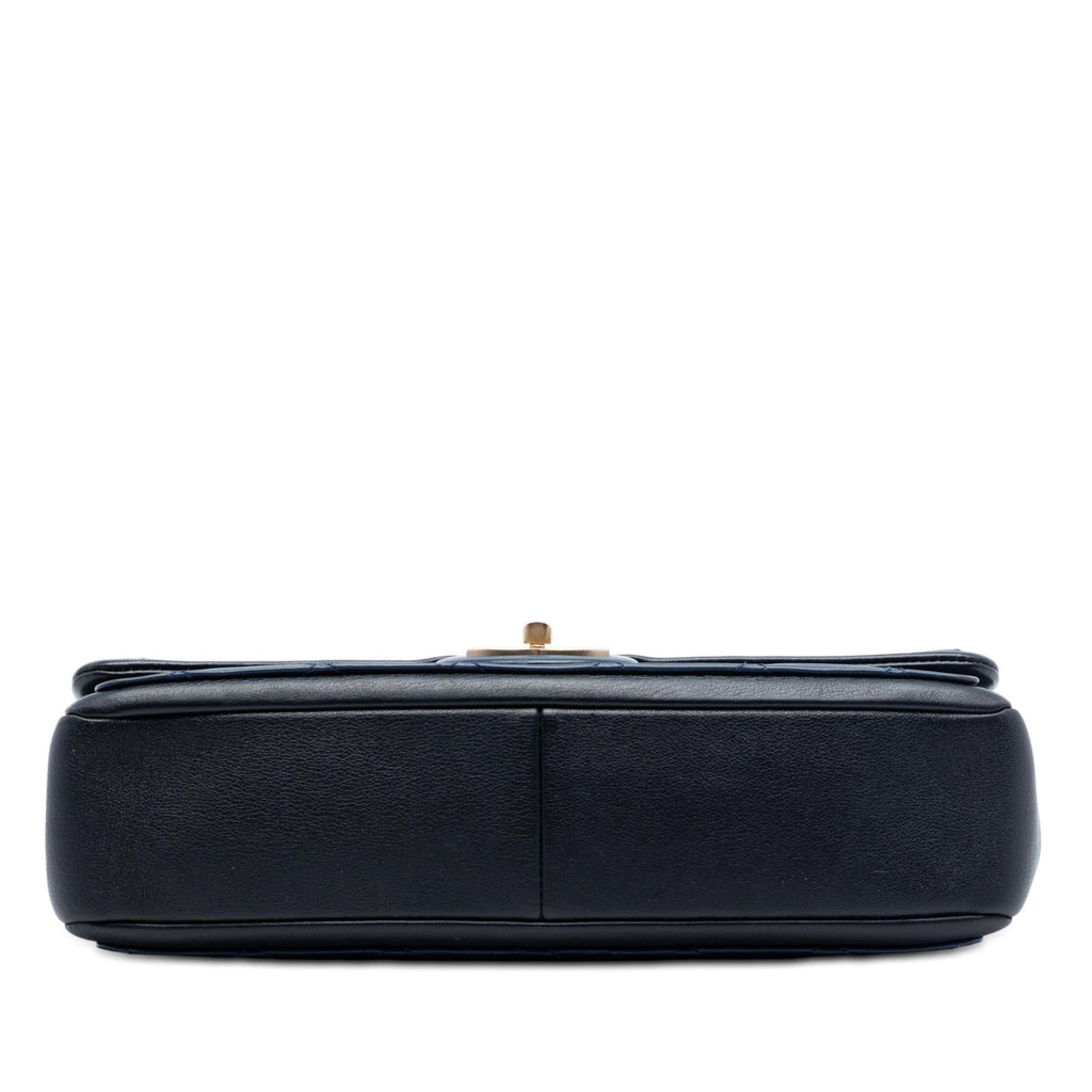 Chanel Medium Bicolor Calfskin Graphic Flap