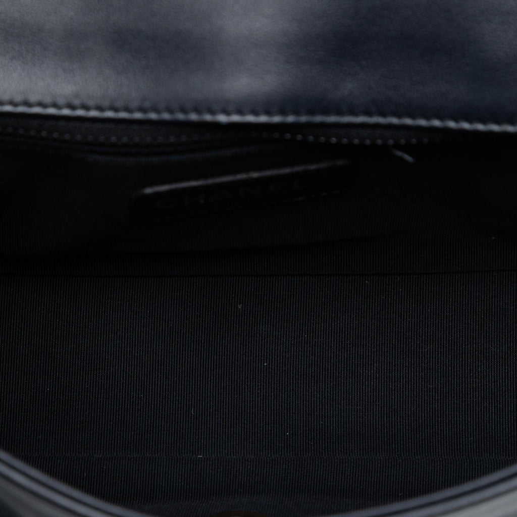 Chanel Medium Bicolor Calfskin Graphic Flap