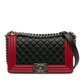 Chanel Medium Bicolor Lambskin Boy Flap (SHG-Qk8sN1)