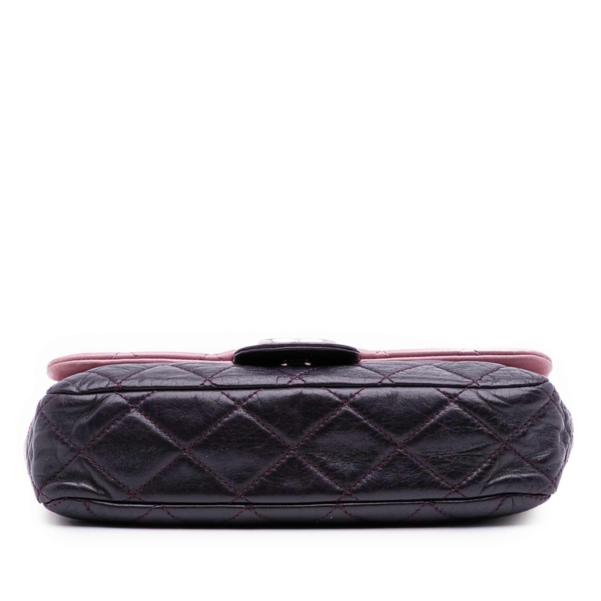 Chanel Medium Bicolor Lambskin and Calfskin CC Chain Flap