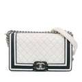 Chanel Medium Bicolor Lambskin and Rubber Boy Flap (SHG-k7sY5d)
