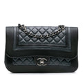 Chanel Medium Bicolor Quilted Calfskin Flap
